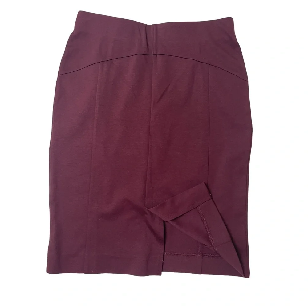 Ann Taylor Factory Maroon Elastic Waist Pencil Skirt - Size XS Petite - Picture 3 of 7